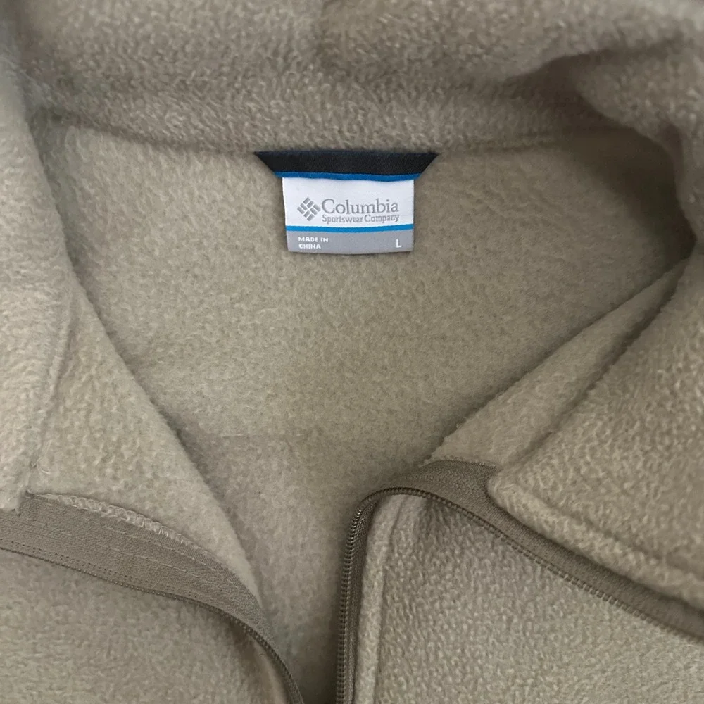 Columbia Mens Steens‎ Mountain Full Zip Fleece Jacket Tan Beige Large L